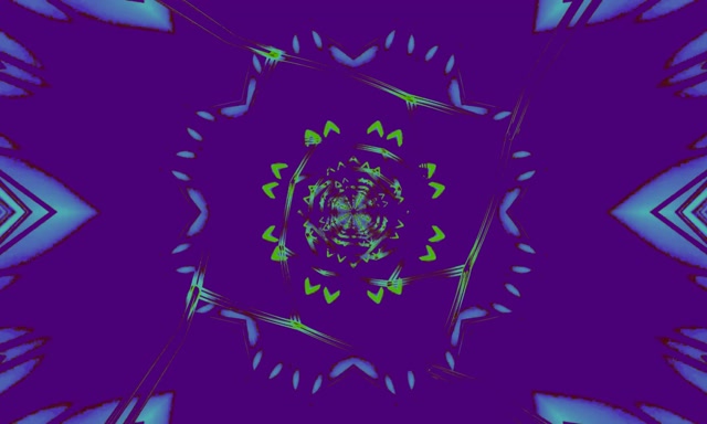 Neon Tunnel Star Kaleidoscope 5:3 wide 60fps Screensaver Vj loop