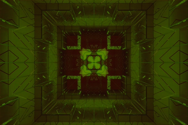 Neon Tunnel Green Grid Cross VJ Loop 3:2 Surface 60fps Screensaver