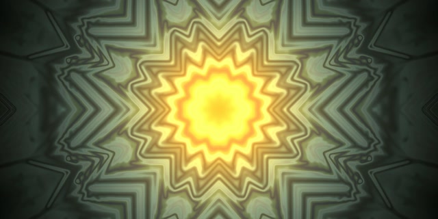 Neon Tunnel Golden Star Kaleidoscope VJ Loop 2:1 Univisium 60fps Screensaver