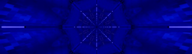Tunel Neon Albastru Caleidoscop 32:9 Ultrawide 60fps Screensaver VJLoops