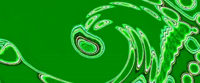 Ecran de Protecție Tunel Neon Vortex Spirală Verde 2.39:1 Cinemascope 60fps VJLoops