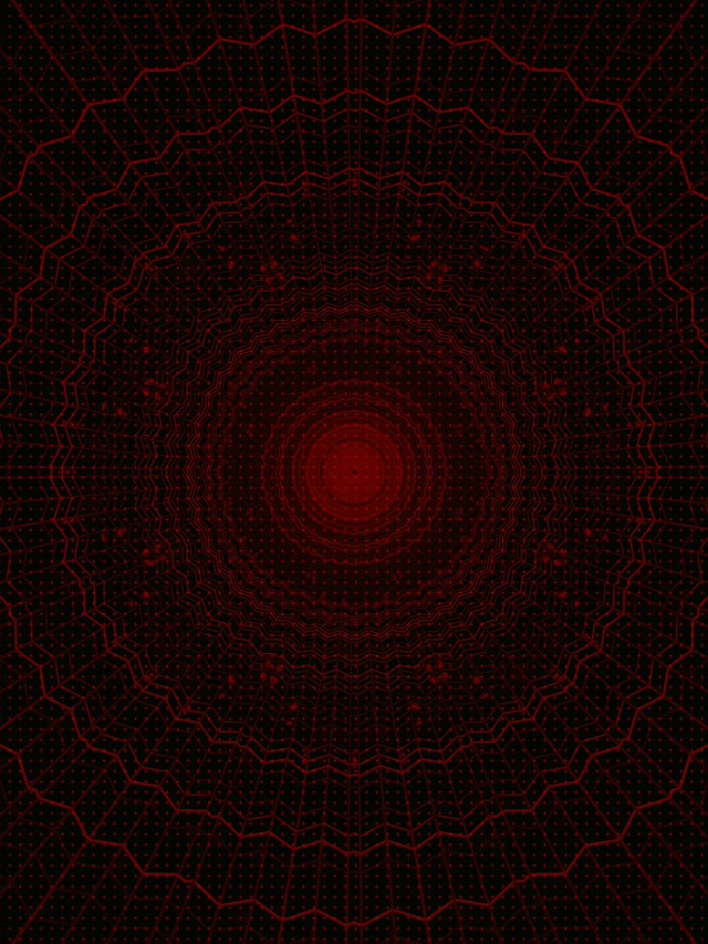 Red Spider Web Neon Tunnel Vj Loop 3:4 iPad Portrait 60fps Screensaver