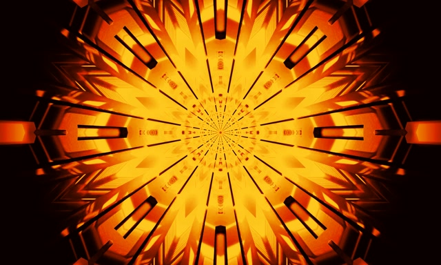 Neon Tunnel Solar Burst Kaleidoscope Vj Loop 5:3 Wide 60fps Screensaver