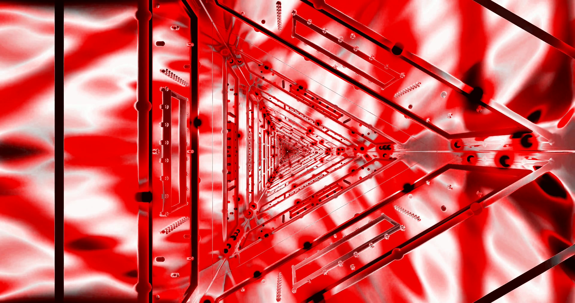 Tunel Triunghi Carminiu Screensaver 4K UHD 60fps Tapet Animat