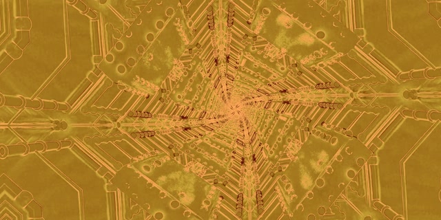 Tunel Neon Circuit Auriu VJ Loop 2:1 Univisium 60fps Screensaver