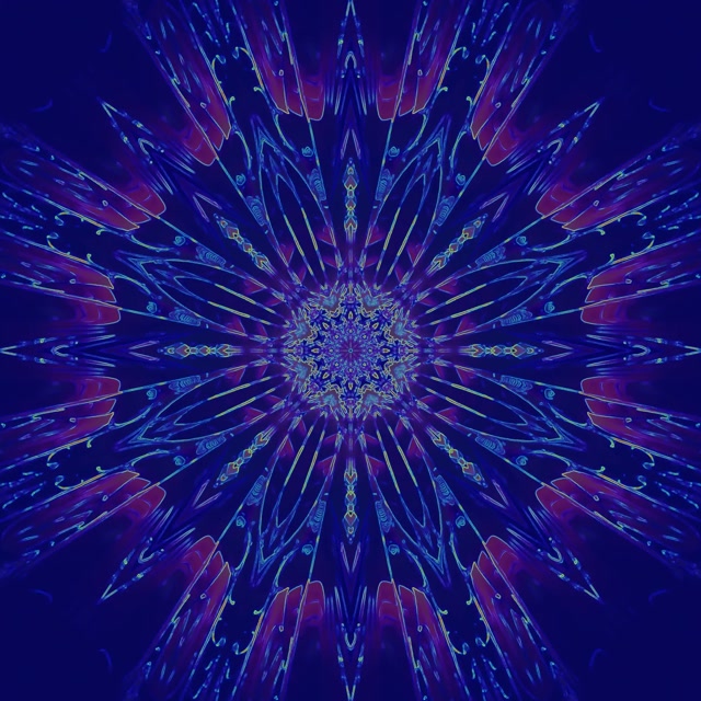 1:1 Square 60fps Tunel Neon Înflorire Radială Pulsantă Violet Roșu Screensaver Vj Animation