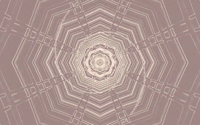 Tunel Neon Octagon Vortex VJ Loop 16:10 MacBook 60fps Economizor Ecran