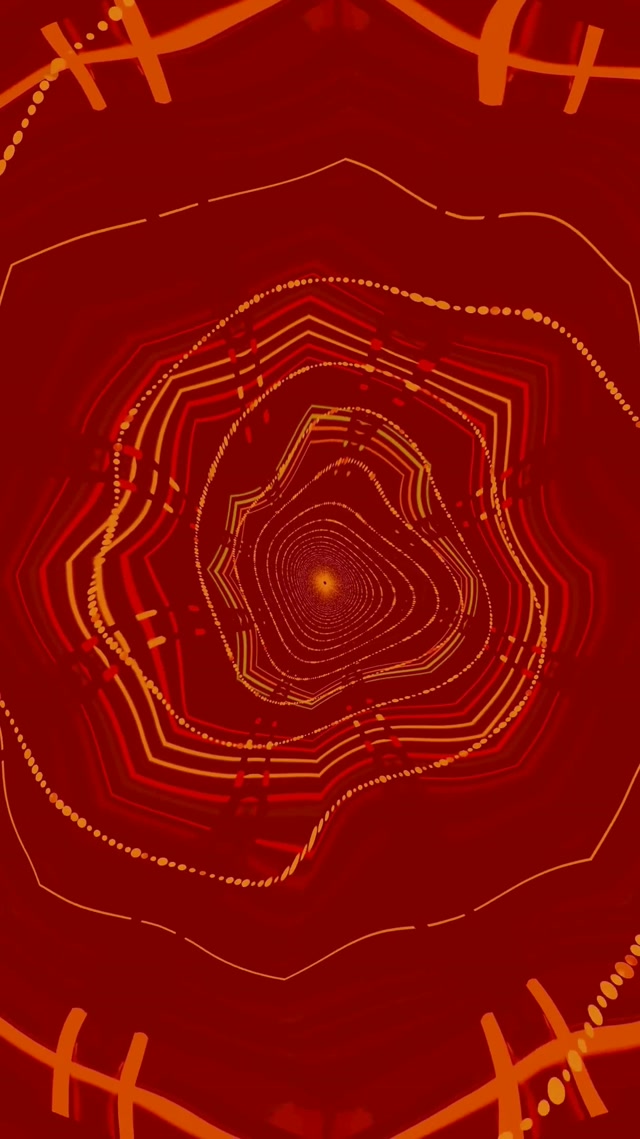 Tunel Neon Vortex Octagon Spirală Vj Loop 9:16 Reels 60fps Screensaver