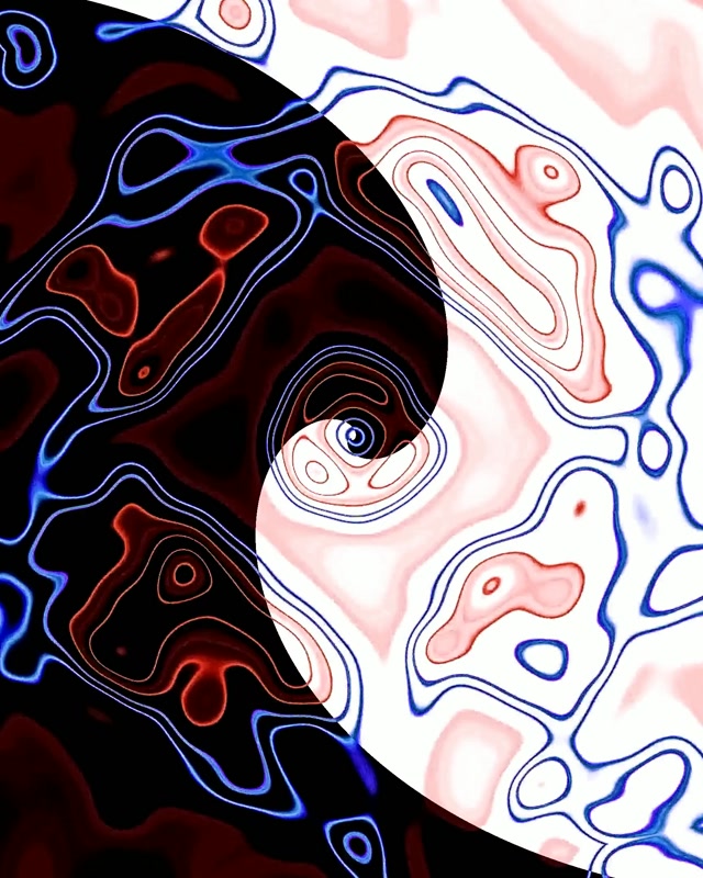 Tunel Neon Spirală Yin Yang VJ Loop 4:5 Instagram 60fps Screensaver