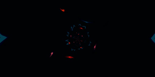 Tunel Neon Caleidoscop Floral Vj Loop 2:1 Univisium 60fps Screensaver