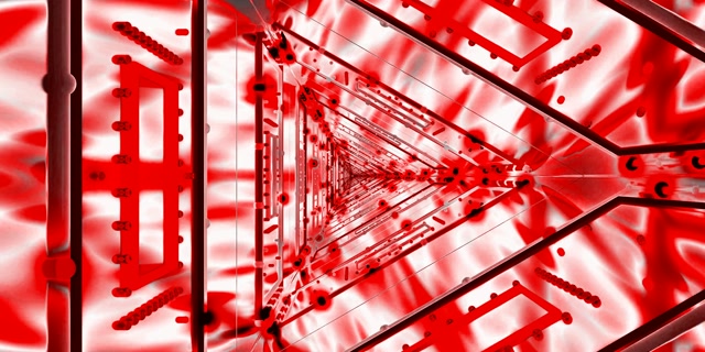 Tunel Neon Rosu VJ Loop 2:1 Univisium 60fps Screensaver Vortex Triunghi