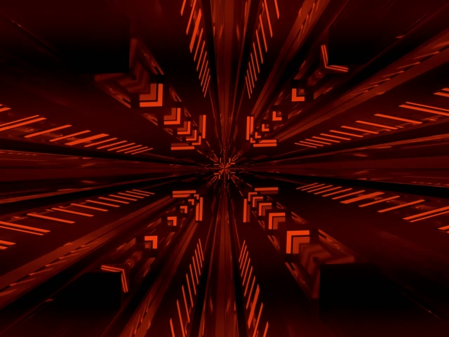 Tunel Neon Roșu Fractal Explozie VJ Loop 4:3 Classic 60fps Economizor Ecran