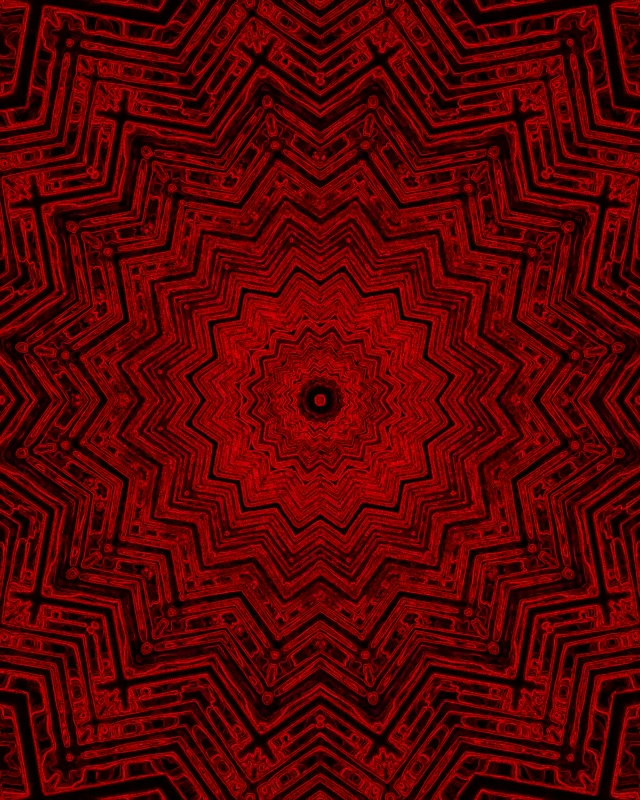 Stea Caleidoscop Roșie Tunel Neon VJLoops 4:5 Instagram 60fps Screensaver