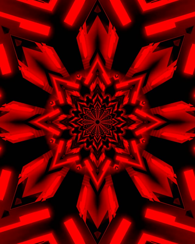 Tunel Neon Verde Stea Caleidoscop VJLoops 4:5 Instagram 60fps Screensaver