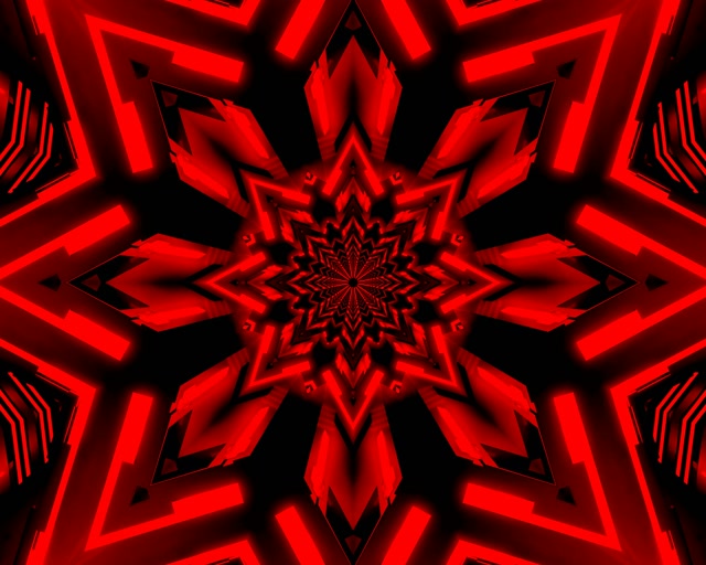 Tunel Neon Verde Stea Caleidoscop VJLoops 5:4 Industrial 60fps Screensaver