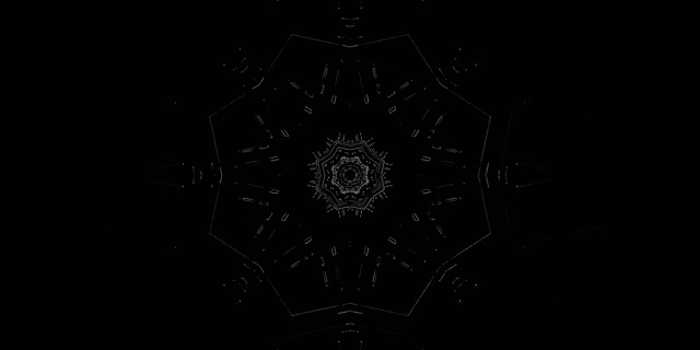 Tunel Neon Mandala Caleidoscop Întunecat VJLoops 2:1 Univisium 60fps Screensaver