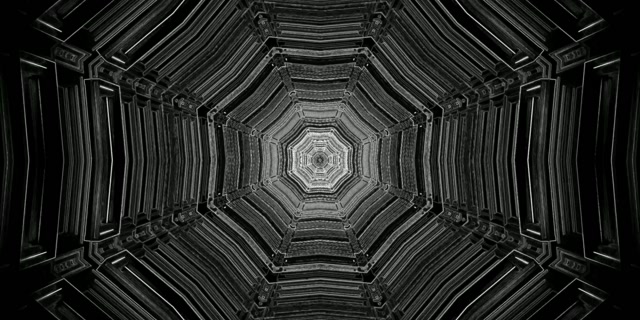 Tunel Neon Vortex Octagon VJ Loop 2:1 Univisium 60fps Screensaver