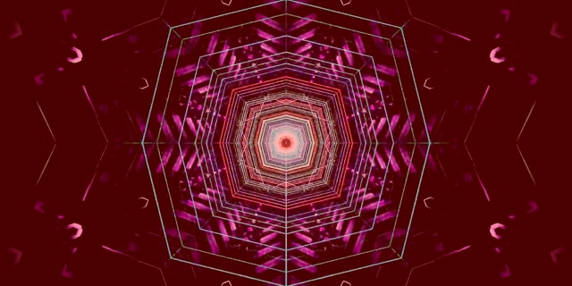 Tunel Neon Caleidoscop Vortex VJ Loop 2:1 Univisium 60fps Screensaver