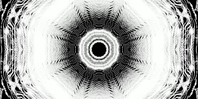 Tunel Neon Caleidoscop Stea VJ Loop 2:1 Univisium 60fps Economizor Ecran