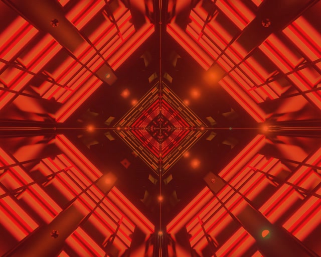 Tunel Neon Roșu Vortex Diamant VJ Loop 5:4 Industrial 60fps Screensaver
