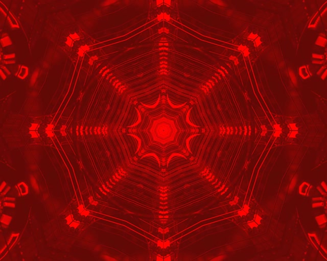 Tunel Neon Roșu Caleidoscop 5:4 industrial 60fps Screensaver VJ Loop