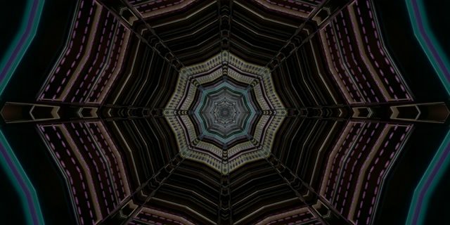 Tunel Neon Octagon Screensaver 2:1 Univisium 60fps VJLoops PC