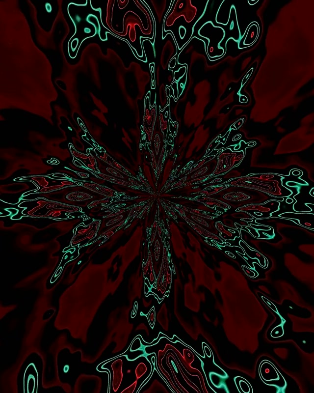 Tunel Neon Înflorire Fractală 60fps VJ Loop 4:5 Instagram Screensaver