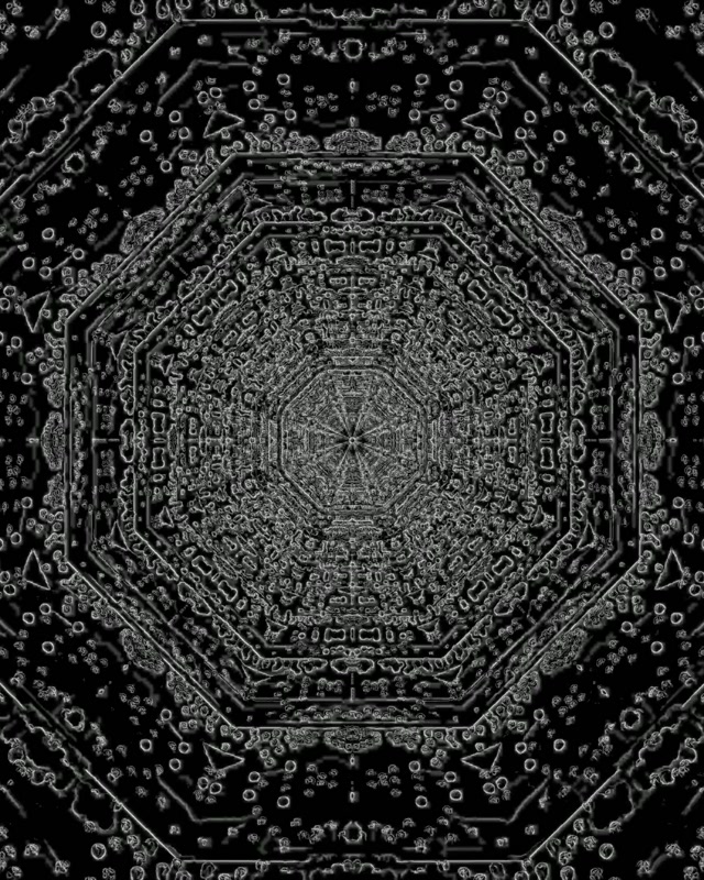 Tunel Neon Octagon Întunecat Screensaver 60fps 4:5 Instagram VJ Loop