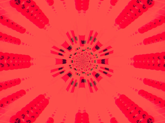 Tunel Neon Roșu Explozie Kaleidoscop VJLoops 4:3 Classic 60fps Screensaver
