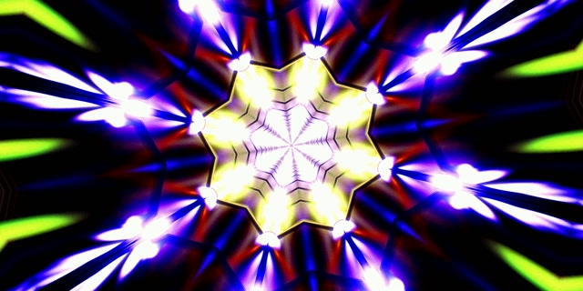 Tunel Neon Calidoscop Explozie VJ Loop 2:1 Univisium 60fps Screensaver