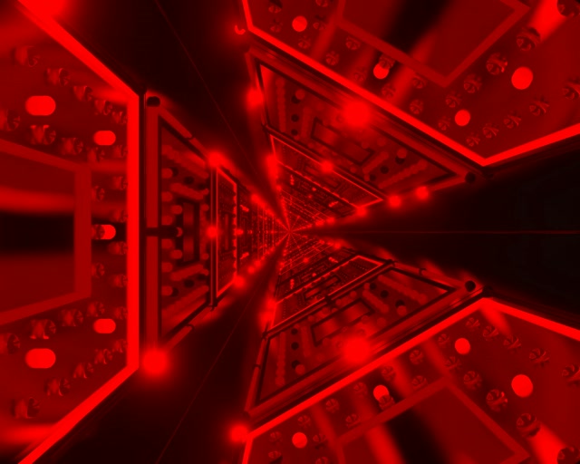 Tunel Neon Roșu Explozie Kaleidoscop VJLoops 5:4 Industrial 60fps Screensaver