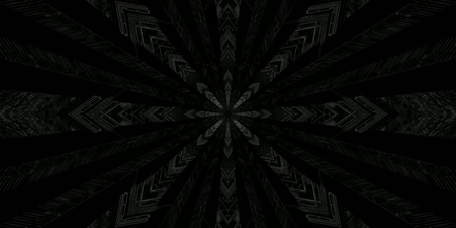 Tunel Neon Caleidoscop Verde Întuneric Stea VJLoops 2:1 Univisium 60fps Screensaver