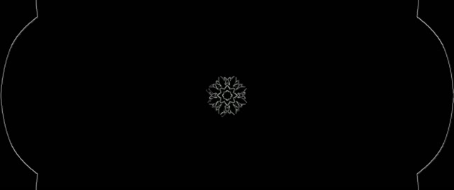 Tunel Neon Fulg de Zăpadă Mandala 2.39:1 Cinemascope 60fps Screensaver VJLoops