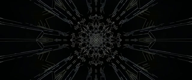 Tunel Neon Verde Mandala Screensaver 60fps 2.39:1 Cinemascope VJ Loop