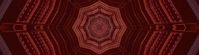 Tunel Neon Roșu Octagon Vortex 32:9 Super Ultrawide 60fps Screensaver Vj Loop