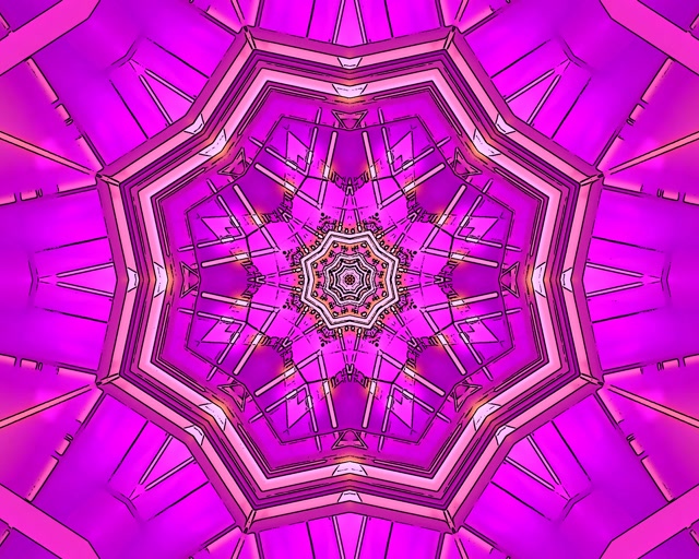 Tunel Neon Caleidoscop Stea Roz VJ Loop 5:4 industrial 60fps Screensaver