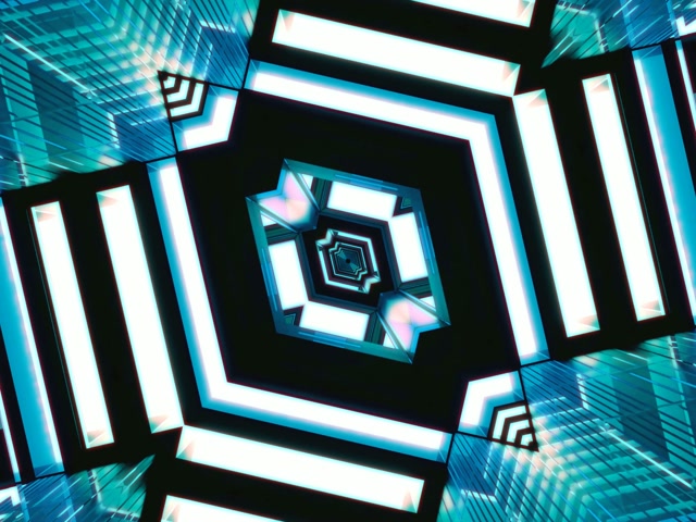 Tunel Neon Grilă Diamant Rotitoare VJLoops 4:3 Classic 60fps Ecran de Protecție