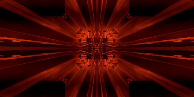 Fractal Roșu Calidoscop Tunel Neon VJ Loop 2:1 Univisium 60fps Screensaver