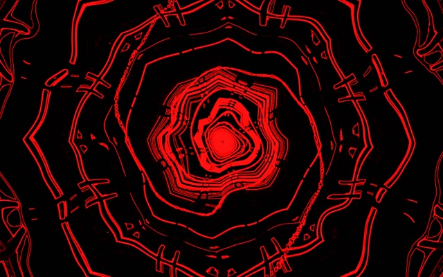 Tunel Neon Roșu VJ Loop 60fps Economizor Ecran 16:10 MacBook Vortex Cyber