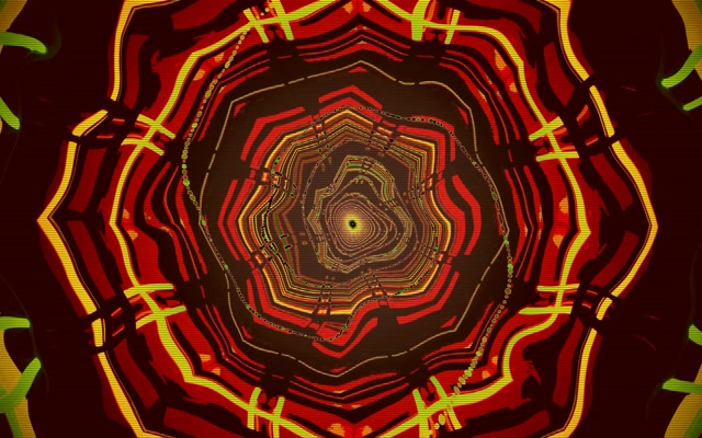 Tunel Neon Vortex Spirală Roșu VJ Loop 60fps 16:10 MacBook Screensaver