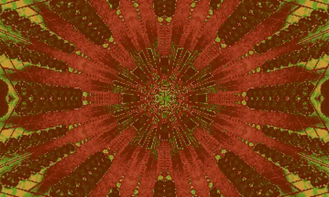 Tunel Neon Caleidoscop Explozie Roșu Verde 5:3 Wide 60fps Screensaver VJLoops