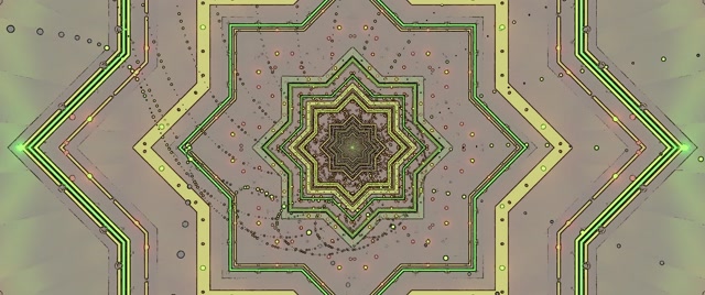 Tunel Neon Verde Stea Screensaver 2.39:1 Cinemascope 60fps VJ Loop