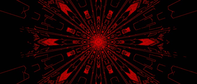 Tunel Neon Verde Explozie Caleidoscop Fractal VJ Loop 21:9 Ultrawide 60fps Screensaver