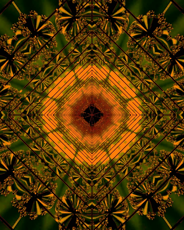 Tunel Neon Portocaliu VJLoops | Vortex Diamant Spiral 4:5 Instagram 60fps Economizor Ecran