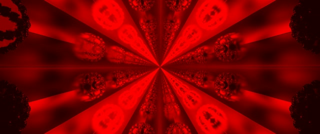 Tunel Neon Fractal Roșu 2.39:1 Cinemascope 60fps Screensaver VJLoops