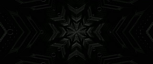 Neon Tunnel Dark Fractal Star Kaleidoscope Vj Loop 2.39:1 Cinemascope 60fps Screensaver