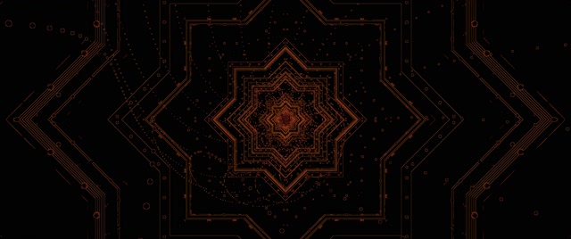 Neon Tunnel Amber Star Mandala Vortex Screensaver 2.39:1 Cinemascope 60fps Vj Loop