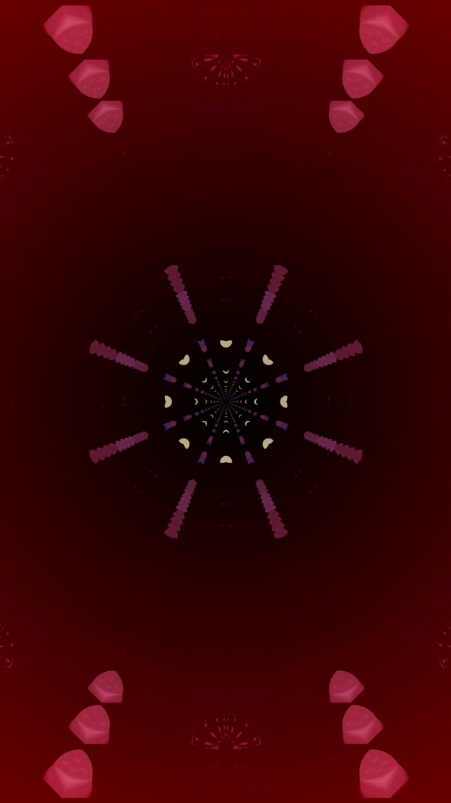 Neon Tunnel Kaleidoscope Vortex | 9:16 Reels 60fps Screensaver Loop