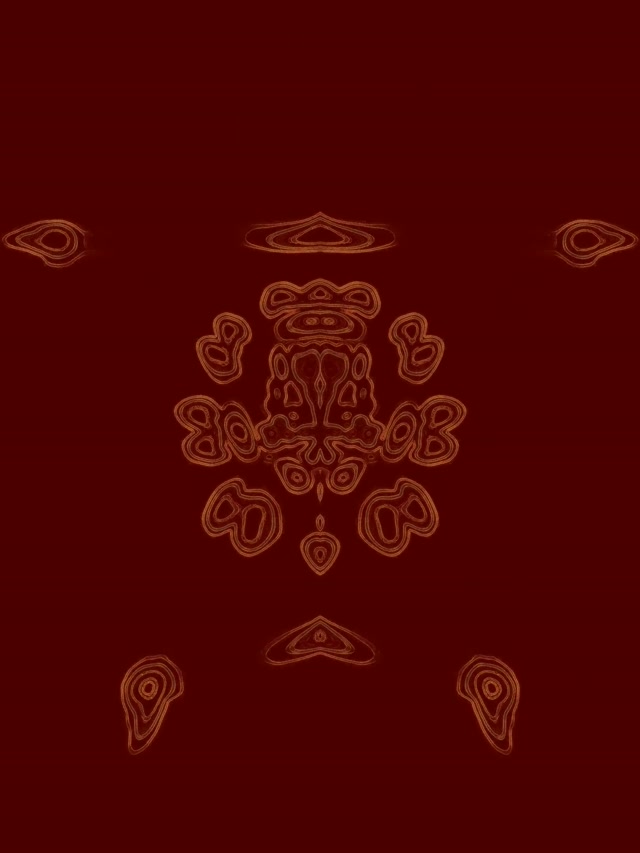 Crimson Mandala Neon Tunnel VJ Loop 3:4 iPad Portrait 60fps Screensaver