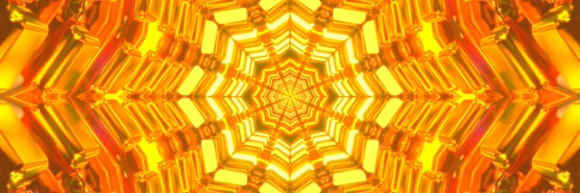 Neon Tunnel Spiraling Hexagon Vortex 3:1 Ultrawide 60fps VJ Loop Screensaver